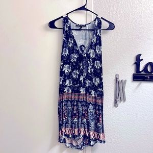 Elephant Shorts Romper